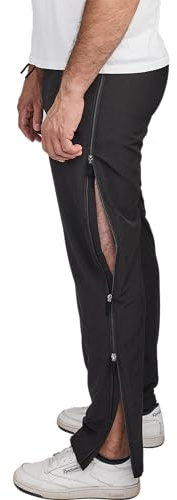 Dobsom Premium Reha Hose für Damen und Herren | Warme Überziehhose | Seitlich zu öffnen | Praktisch für Fahrrad und Roller, Physio, Gipsbein, OP | Durchgehender Komfort 4-Wege-Reißverschluss