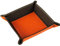 modamoda de - K01 - Dekoschale Taschenleerer Ablage aus Echtleder 16x16x4 cm, Farbe:Orange