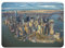 Platzset, weich, Unterseite aus Kork, Deckchen, New York, Manhattan Panorama, Stadt, USA, Himmelskratzer, großes Format, 39,5 x 28,5 cm