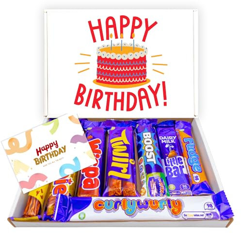 Heavenly Boxes Deluxe Happy Birthday Chocolate Box for Men & Women - Assorted Letterbox Gift Set with Full-Sized Favourites for Her & Him