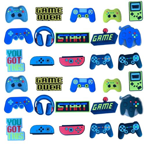 Leogony 30PCS Shoe Decoration for Crocs Charms Boys, Video Game Diy Accessories for Croc Shoes Kids Adults