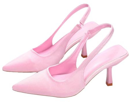 ticticlily Pompe Donna Scarpe Slingback con Tacco A Rosa 41 EU