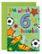 Central 23 Fußball-Geburtstagskarte zum 6. Geburtstag – Geburtstagskarten für Jungen und Mädchen – 6 Jahre alt – Geschenk für Kinder – mit Aufklebern