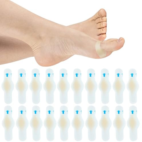 Pedimend Blasenpflaster, unsichtbare Hydrokolloid-Gel-Blister-Bandagen, Blasenkissen für Finger, Zehen, Vorfuß, Fersenschutz, transparent, 20 Stück