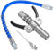 G Coupleur pour Pompe à Graisse, Embout Pompe a Graisse Manuelle, Coupleur Raccord de Pistolet à Graisse, Embout Graissage à Double Poignée avec 30cm Tuyau, avec 18G Aiguille pour Pompe à Graisse