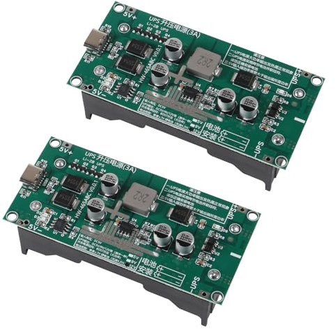 2 Stück Typ-C 15 W 3 A 12 V 18650 Lithium-Batterie-Lademodul DC-DC Step Up Booster Schnellladung USV-Netzteil/Konverter 5 V 9 V 12 V