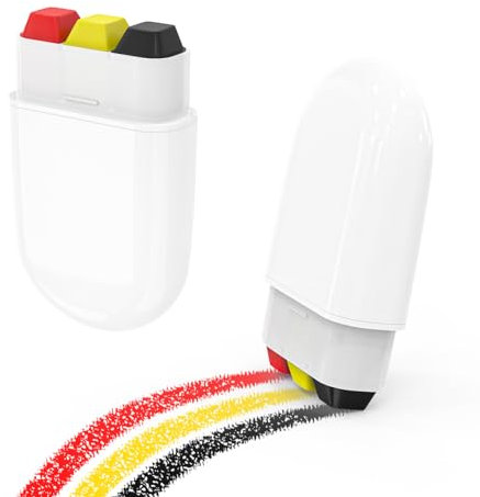 MOGADEE® 2 Stück Schminkstift Belgien Fanartikel, Belgien Schminke, Schwarz, Gold und Rot für Fanartikel, Fußballpartys, Europameisterschaft