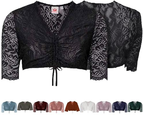 Spieth & Wensky Dirndlbluse Ansbach schwarz - 32
