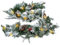 LED Tannengirlande mit Schnee und Beeren warm weiß beleuchtet - 183 cm mit 35 LED - Weihnachtsgirlande Batterie betrieben mit Timer - Deko Beleuchtung Kunst Tanne Girlande Weihnachten Advent Winter