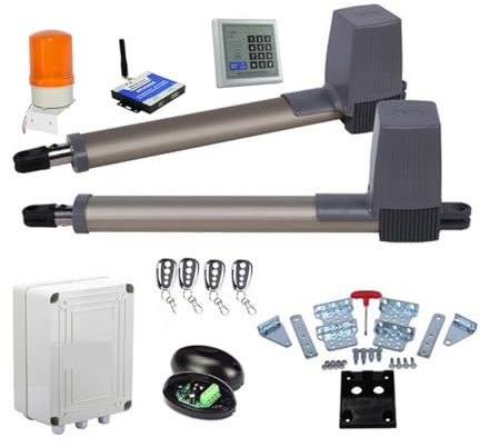 Ouvre-portes Automatiques, Ouvre-porte électrique à 4 télécommandes, moteurs de porte électrique for actionneur linéaire de porte battante avec pièces en option(Kit 5)