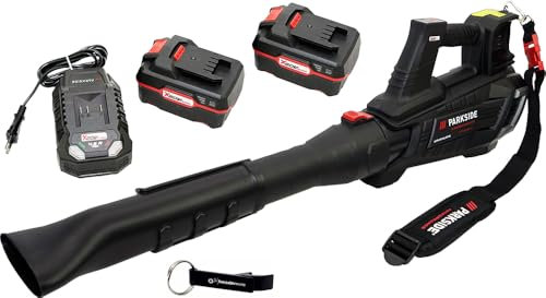 HEADNMORE® Bundle – Parkside Performance® 40 V turbine soffiatore fogliame PPTLBA 40 (con batteria da 2 x 4 Ah ) + portachiavi