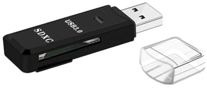 Suanzua Lector De Tarjetas SD TF USB 3.0 2 en 1 Transmisión De Datos De Alta Velocidad Hasta 5 Gbps Compatibilidad Múltiple Para PC Laptop Cámara A