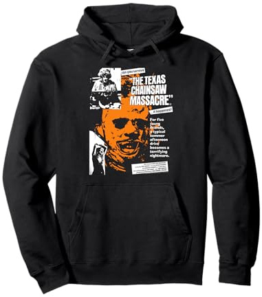 The Texas Chainsaw Massacre Headline Collage Horror Pullover Hoodie