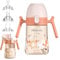 Hojalis 3 in 1 Baby Sippy Cup, 240ml Toddlers Straw Cup with 3 Types Soft Silicone Spouts & Handles, Weighted Straw Non Spill Cups for Toddlers Months 6+, Leak-Proof Baby Water Bottle, BPA-Free