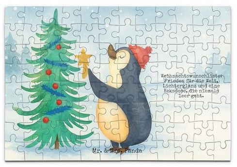 Mr. & Mrs. Panda Puzzle Pinguin Weihnachtsbaum Design 96 Teile - Geschenk, 1000, Winter, 2000, Weihnachten, 300, Puzzlespiel, 1500