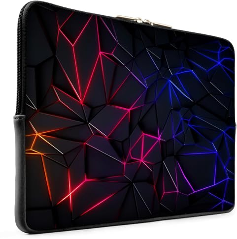 NXZGO Laptop 13 inch Sleeve Case for MacBook Air 13-13.6 inch, Laptop Bag Cover for MacBook Pro 13 14 inch, Shockproof Briefcase Travel Carrying Sleeve for 14 Chromebook HP Dell I Vibrant Neon