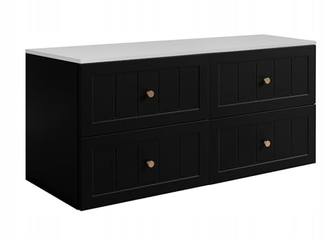 Rodan Moderne Möbel - Schrank Weiß, Schwarz - Möbelstück - Bastelregal – Bastelplatte 80 cm + 80 cm + 160 cm