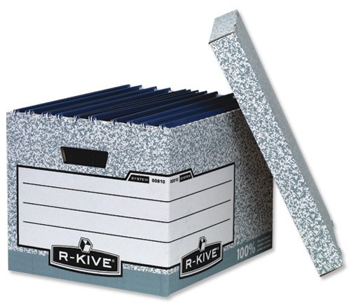 R-Kive System Standard Storage Box Foolscap W333xD390xH285mm Ref 00810-FF [Pack of 10]
