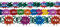 Amscan 1021 - Blumengirlanden, 3 Stück, Papier, 3 Größen 12-17 x 400 cm, Hängedekoration
