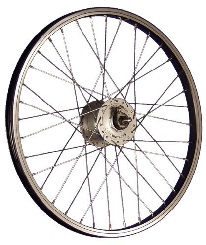 20 Zoll Vorderrad Alufelge Shimano Nabendynamo DH-C3000 - schwarz