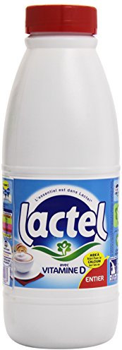 Lactel de Lait Entier Pack de 6 Bouteilles 1 L