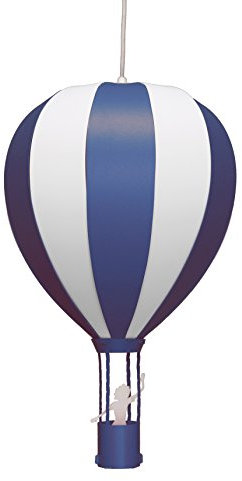 Lampadario da soffitto, a forma di mongolfiera, per bambino, colore: Blu