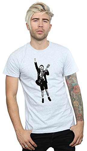 AC/DC Men's Angus Young Cut Out T-Shirt XX-Large Sport Grey