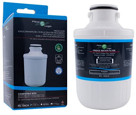 FilterLogic FFL-105CH | Fridge Water Filter Compatible with Microfilter MFCMG14211FR MFCMG14211F Compatible with Hotpoint C00300448 - Compatible with Caple CAFF205 Refrigerator Cartridge