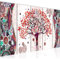 Runa Art Tableau mural XXL Gustav Klimt L'Arbre De Vie 200 x 80 cm Rose 5 Parties - 004655c