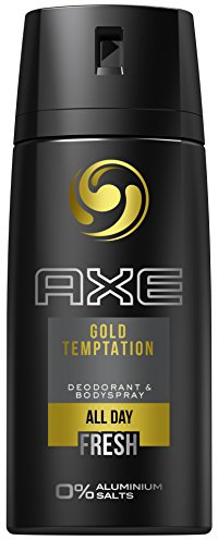 AXE Deospray Gold Temptation ohne Aluminium 150 ml, 3er Pack (3 x 150 ml)