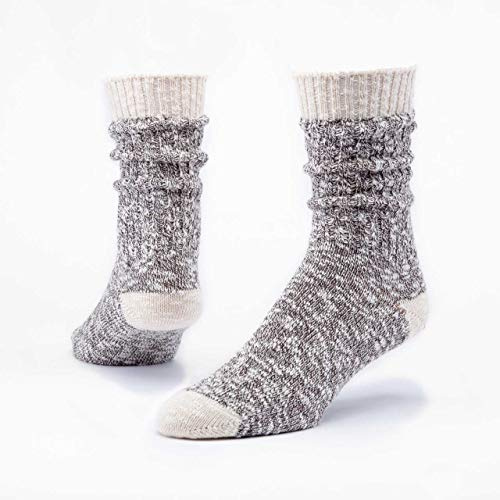 Maggie's Organics - Organic Cotton Ragg Socks - 1 Pair Unisex (US, Alpha, Large, Regular, Regular, Chestnut)