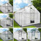 BRAST® Gewächshaus Aluminium mit Fundament | 40 Modelle | 130x190x195cm - 490x250x235cm | TÜV geprüft | 6mm Hohlkammerplatten | rostfrei wetterfest temperaturbeständig | 380x190x195cm Grün