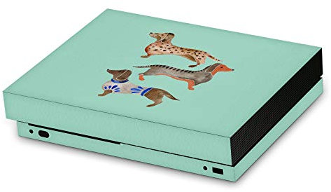 Head Case Designs Offizielle Zugelassen Cat Coquillette Dachshunde Kunst Mix Vinyl Haut Gaming Aufkleber Abziehbild Abdeckung kompatibel mit Xbox One X Console