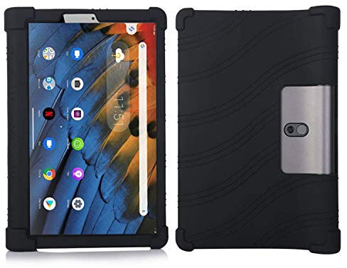 QYiD Funda para Lenovo Yoga Tab 3 Plus/Yoga Tab 3 Pro 10, Funda de Silicona Suave a Prueba de Golpes Protectora para Lenovo Yoga Tab 3 Plus YT3-X703F / Yoga Tab 3 Pro YT3-X90F 10.1-Pulgadas, Negro