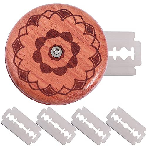 Cabilock 1 Set Brot Lahm Teig Rasiermesser mit 5 Rasierklinge Edelstahl Bäckermesser Teigmesser Baguettemesser Bäcker Ritzmesser für DIY Brotteig Muster Backen Kochen Werkzeug