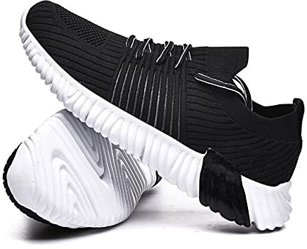Bella Bays Pflege Schuhe Damen Turnschuhe Straßenlaufschuhe Sportschuhe Sneaker Running Tennis Schuhe Freizeit Schwarz 41