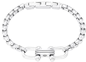 s.Oliver Armband Edelstahl Herren Armschmuck, 18+2 cm, Silber, Kommt in Schmuck Geschenk Box,