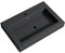 Mai & Mai Vasque à Poser Lavabo Suspendu Gris Noir Mat 73cm Lave Mains Rectangulaire avec Trop-Plein Col818 73x48x10cm