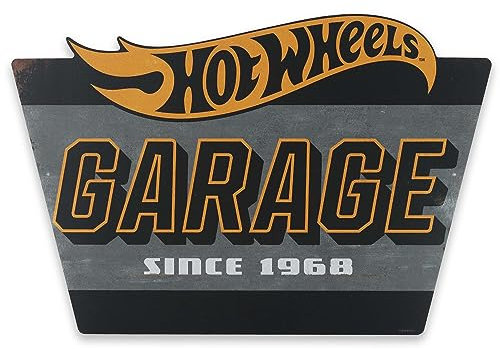 Mattel Hot Wheels Garage Metallschild – Vintage Hot Wheels Schild für Garage, Schlafzimmer oder Männerhöhle