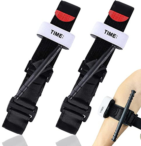 2 Pack Tourniquet, Hemostatic Bandage, Outdoor Emergency Tourniquet, Portable Tourniquet First Aid for Camping Hiking Mountaineering Outdoor Sports