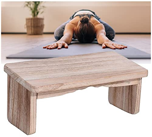 JYCCH Meditationshocker Kniebank, Meditationshocker aus Holz, tragbare Meditationsbank, ergonomisch rot, geeignet für Zazen-Yoga-Meditation (Farbe: Holzfarbe)