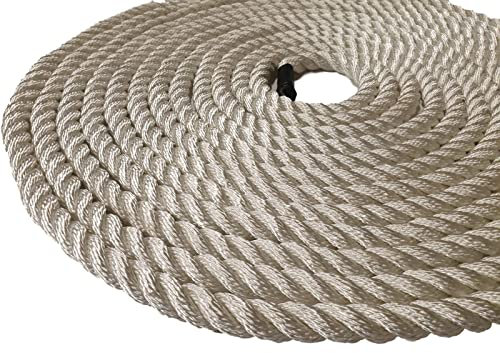 24mm 3 Strand Nylon Rope - Available By The Metre - Mooring & Anchoring Rope - Each QTY Equals 1 Metre Continuous Length