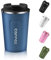 EALLEN Travel Mug with Leakproof Lid Reusable Insulated Coffee Cup for Hot & Cold Drinks/Tea Portable Stainless Steel Thermal Takeaway Travel Coffee Mug for Car/Outdoor/Picnic/Office/School (Blue)
