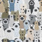 HEKO PANELS Stoff Oxford Wasserdichte Meterware Canvas-Stoff Polyester Stoff Zum Nähen Nähstoffe Möbelstoffe Dekostoffe Handwerken Wasserabweisend Blickdicht Hunde 3 Meter 155 x 300 cm