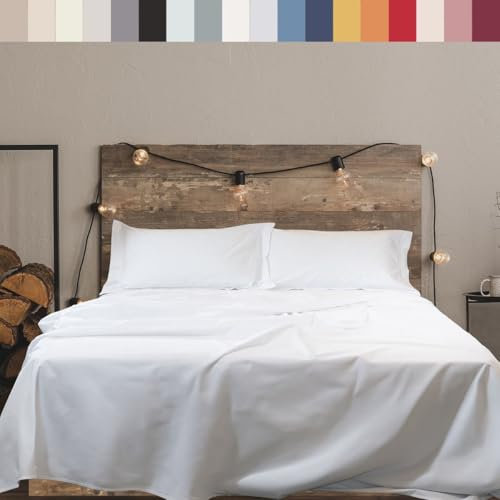 Cassera Casa - Lenzuola Completo Letto, Percalle Puro Cotone 200TC, Singolo, Singolo, Facile Stiro, 18 Colori Tinta Unita, Made in Italy, Lenzuolo Sopra,Lenzuolo Sotto,Federa, Bianco