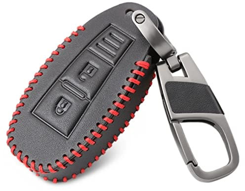 OTMIK Etui de Protection de Clé Intelligente en Cuir pour Voiture Porte Clé Sac à Clé pour Suzuki Vitara Swift Ignis Kizashi SX4 Baleno Ertiga Accessoires de Coque de Clé