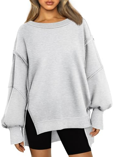 Trendy Queen, Damen-Sweatshirt, Oversize, Hoodies, Rundhalsausschnitt, Herbst-Outfits, Teenager, Mädchen, Y2K, Winterkleidung