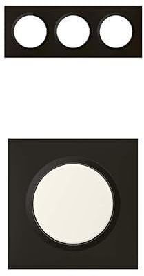 Legrand - Plaque carrée dooxie 3 postes finition noir velours + Legrand - Plaque carrée dooxie 1 poste finition noir velours