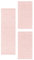 Carpetsale24 Bettumrandung Schlafzimmer 3 teilig Moderne Kurzflor Teppich Rosa Bettvorleger Schlafzimmer Bettset: 2 St. 60x100 cm | 1 St. 80x250 cm - Schlingen Teppich Läufer Set