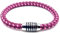 Armband Aubergine/Neon Rosa aus farbintensiven Paracord-Segeltau mit schwarz emailliertem Edelstahlmagnetverschluss (20.50)